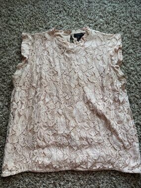 Atmosphere Lace Cap-Sleeve Camisole - Blush